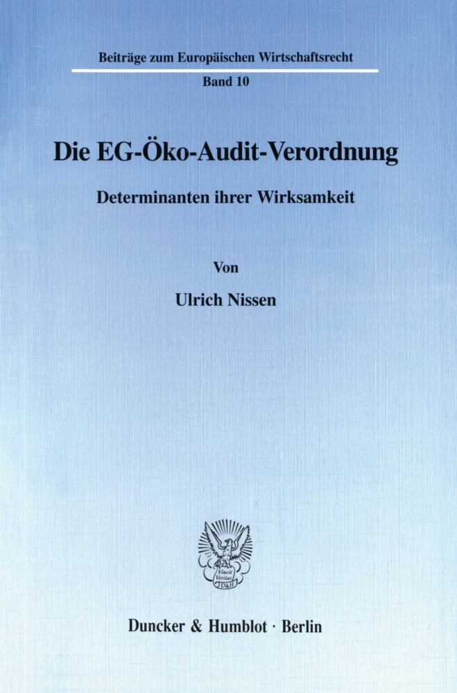 Die EG-Öko-Audit-Verordnung. main product photo