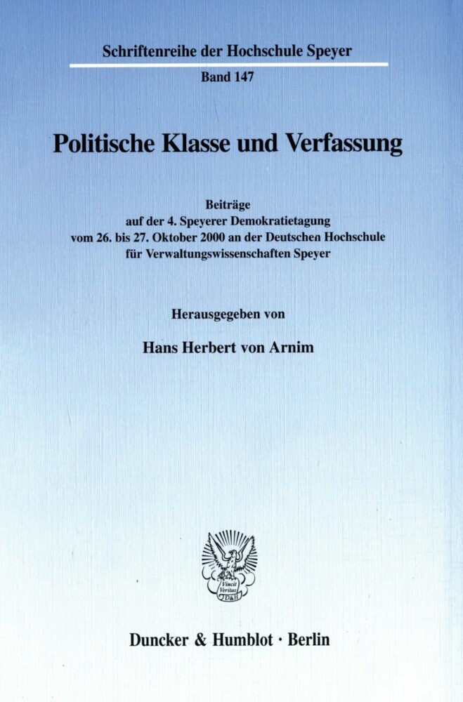 Politische Klasse und Verfassung. main product photo