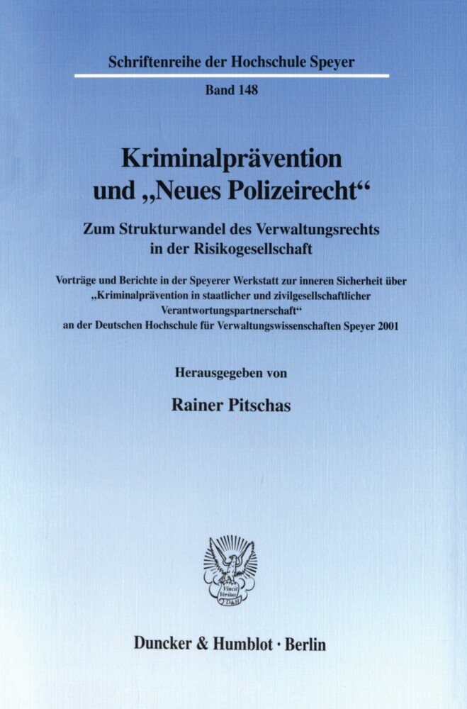 Kriminalprävention und »Neues Polizeirecht«. main product photo