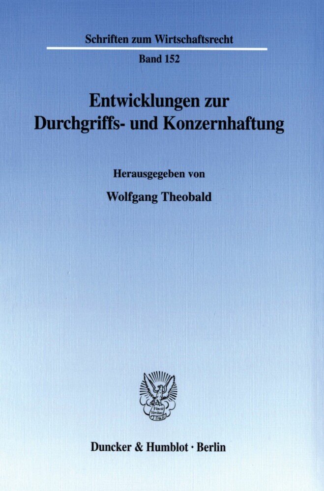 Entwicklungen zur Durchgriffs- und Konzernhaftung. main product photo