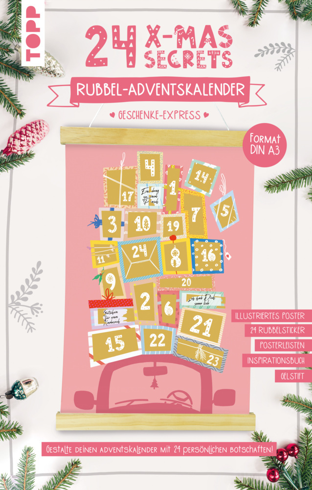 24 X-MAS SECRETS - Rubbel-Adventskalender - Geschenke-Express main product photo