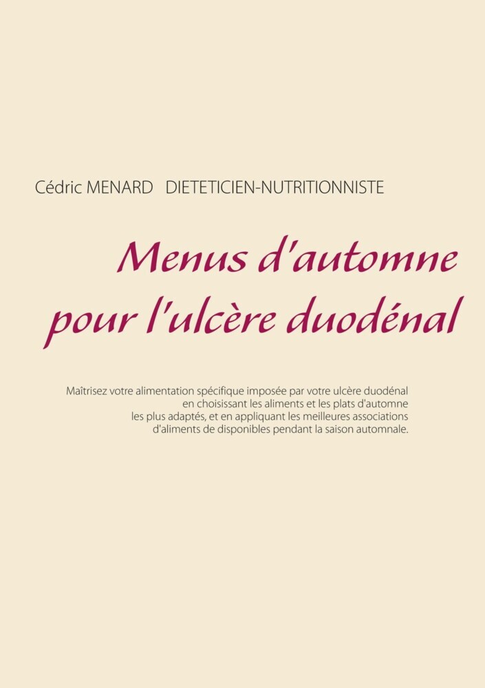 Menus d'automne pour l'ulcère duodénal main product photo