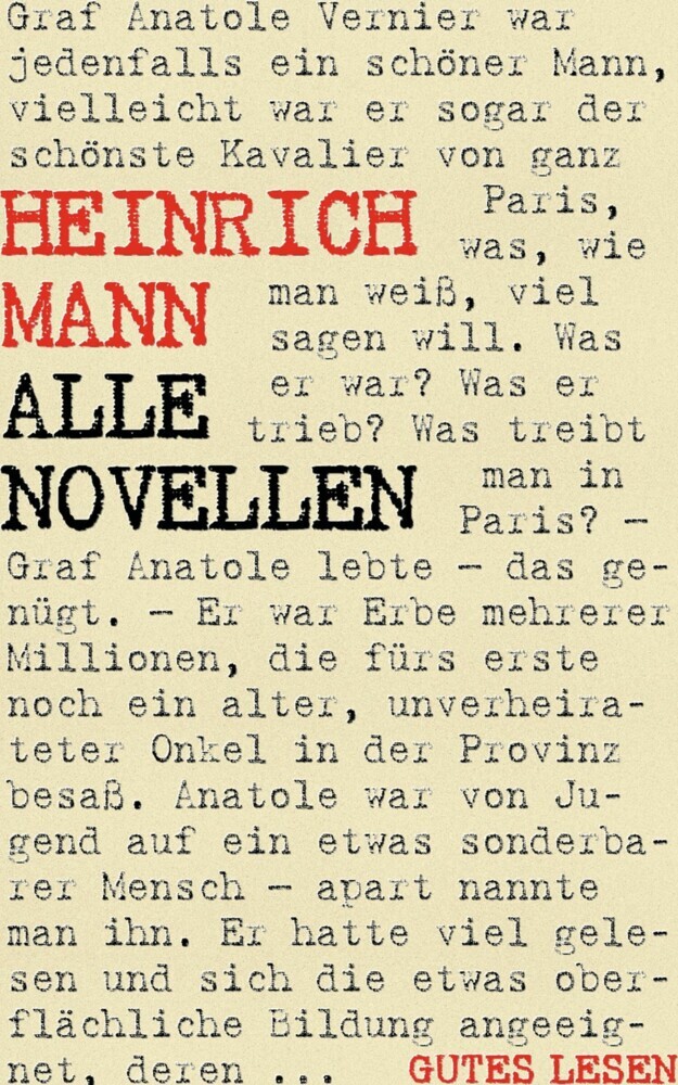 Heinrich Mann - Alle Novellen main product photo