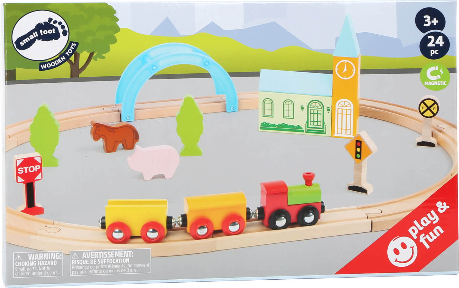 small foot Holzeisenbahn Stadt und Land main product photo
