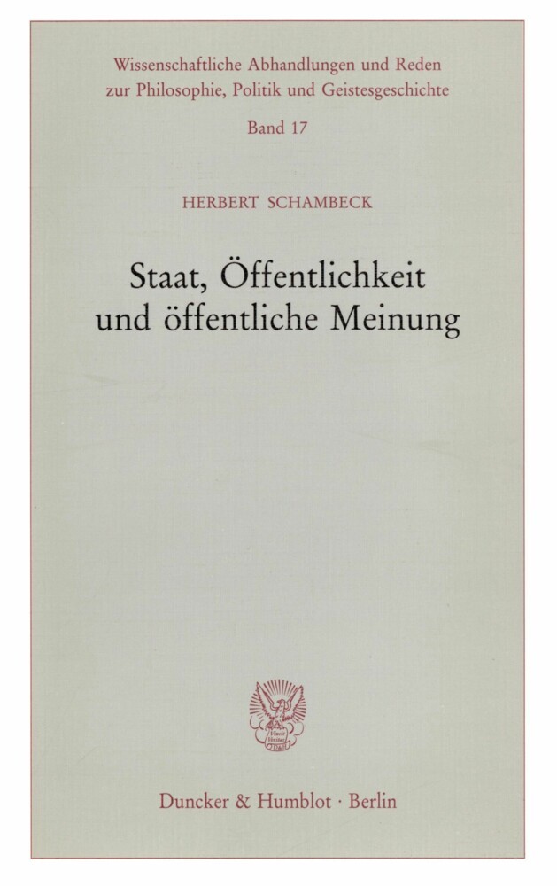 Staat, Öffentlichkeit und öffentliche Meinung. main product photo