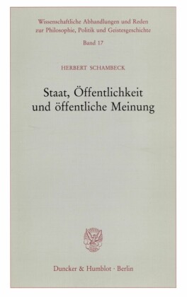 Staat, Öffentlichkeit und öffentliche Meinung.