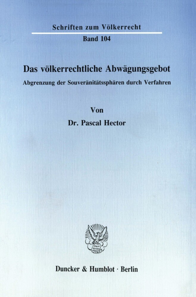 Das völkerrechtliche Abwägungsgebot. main product photo