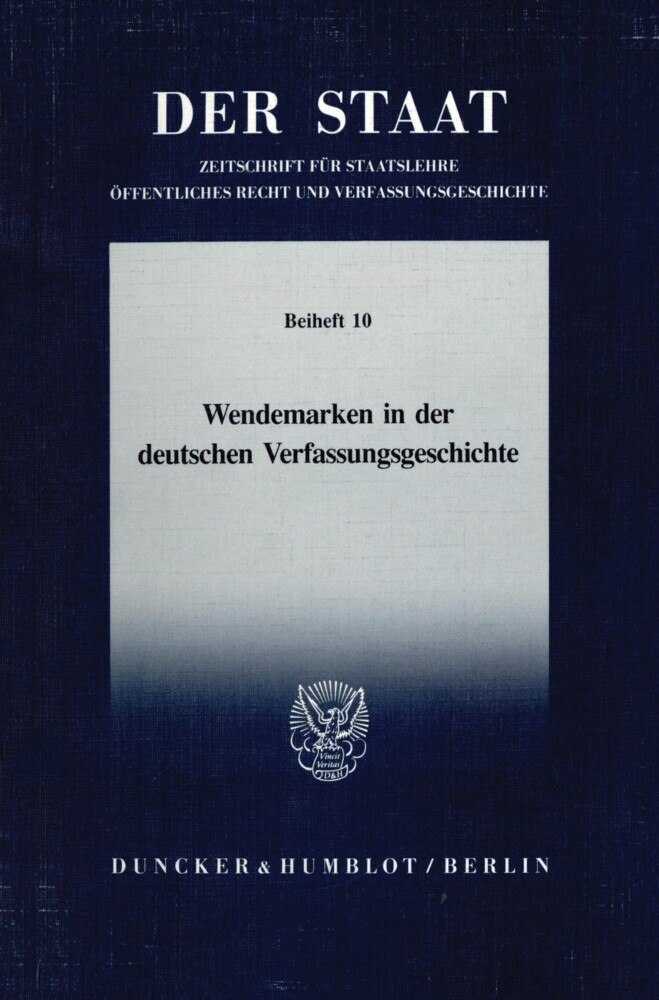 Wendemarken in der deutschen Verfassungsgeschichte. main product photo