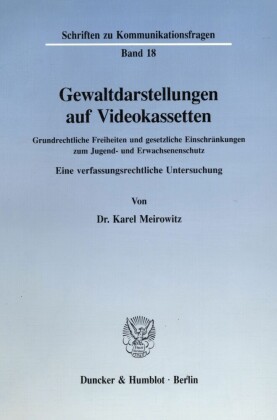 Gewaltdarstellungen auf Videokassetten.