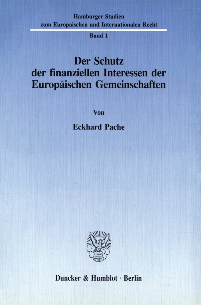 Der Schutz der finanziellen Interessen der Europäischen Gemeinschaften. main product photo