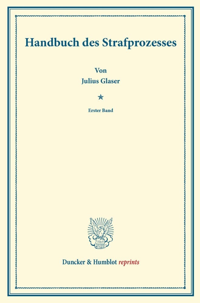 Handbuch des Strafprozesses. main product photo