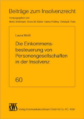 Die Einkommensbesteuerung von Personengesellschaften in der Insolvenz main product photo