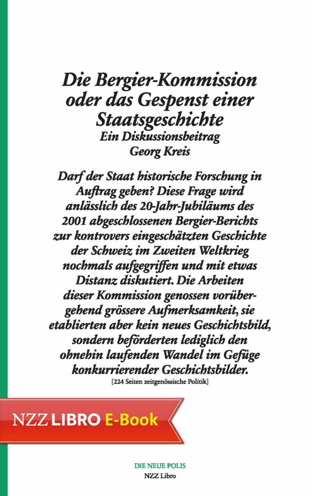 Die Bergier-Kommission oder das Gespenst einer Staatsgeschichte main product photo