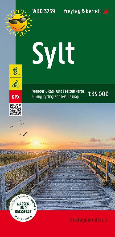 Sylt, Wander-, Rad- und Freizeitkarte 1:35.000, freytag & berndt, WKD 3759 main product photo