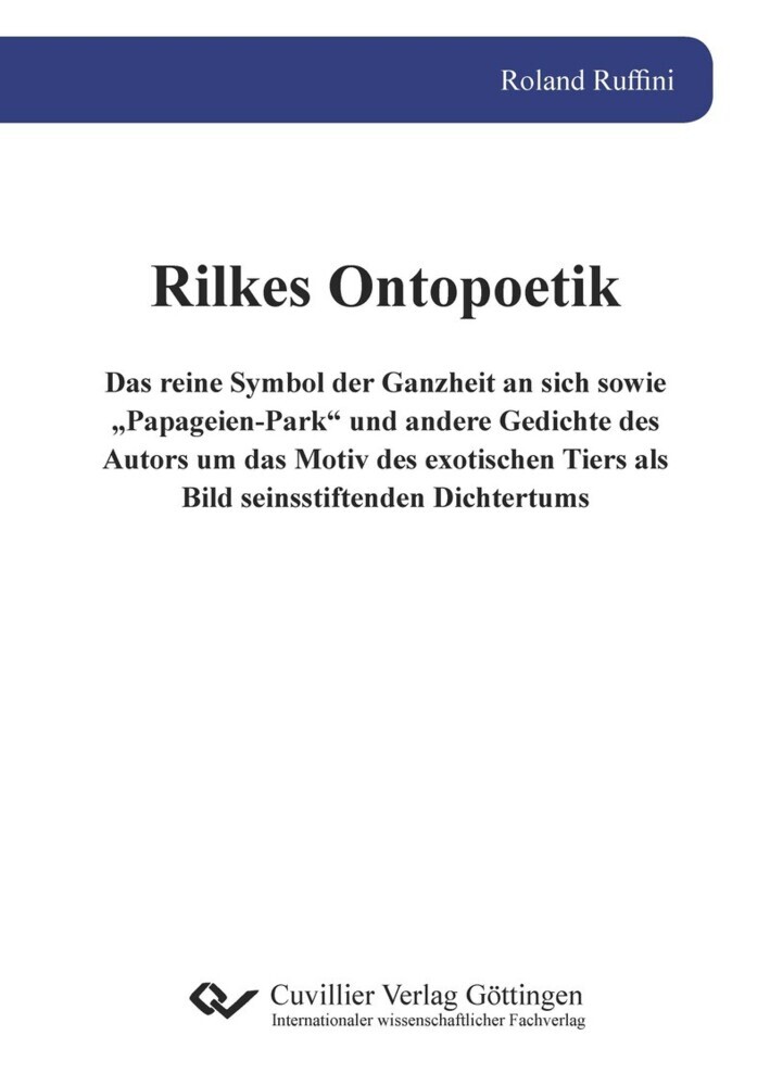Rilkes Ontopoetik main product photo