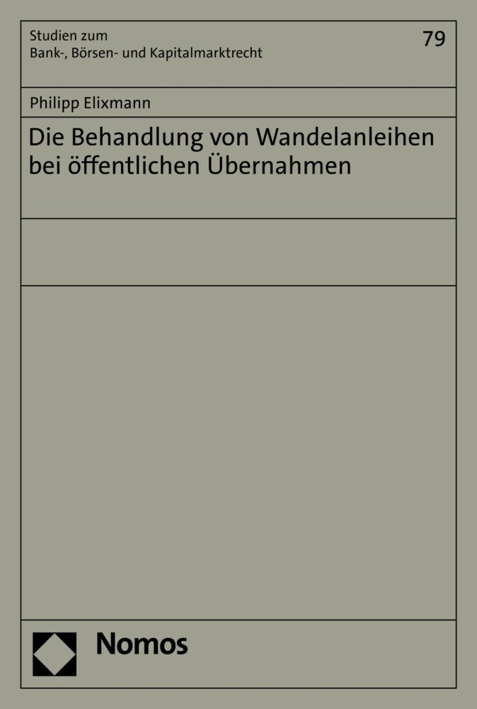 Die Behandlung von Wandelanleihen bei öffentlichen Übernahmen main product photo