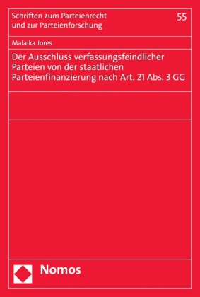 Der Ausschluss verfassungsfeindlicher Parteien von der staatlichen Parteienfinanzierung nach Art. 21 Abs. 3 GG