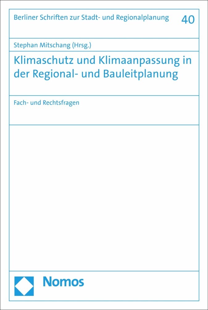 Klimaschutz und Klimaanpassung in der Regional- und Bauleitplanung main product photo