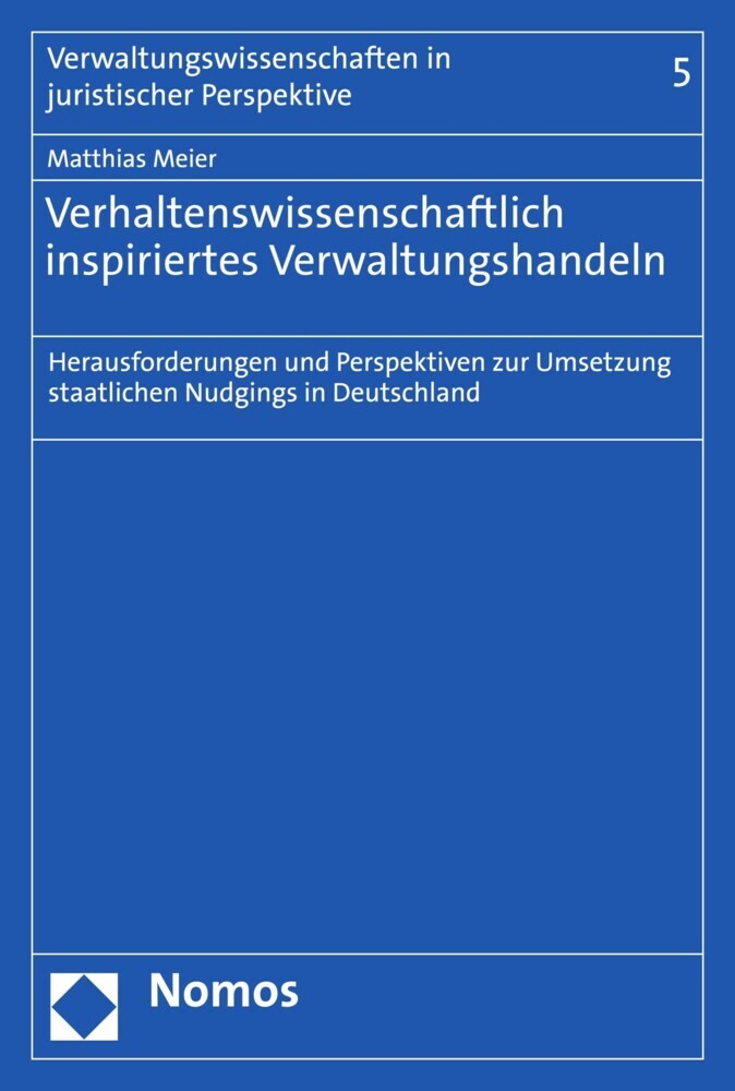 Verhaltenswissenschaftlich inspiriertes Verwaltungshandeln main product photo
