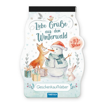 Trötsch Stickerblock Liebe Grüße aus dem Winterwald Geschenkaufkleber