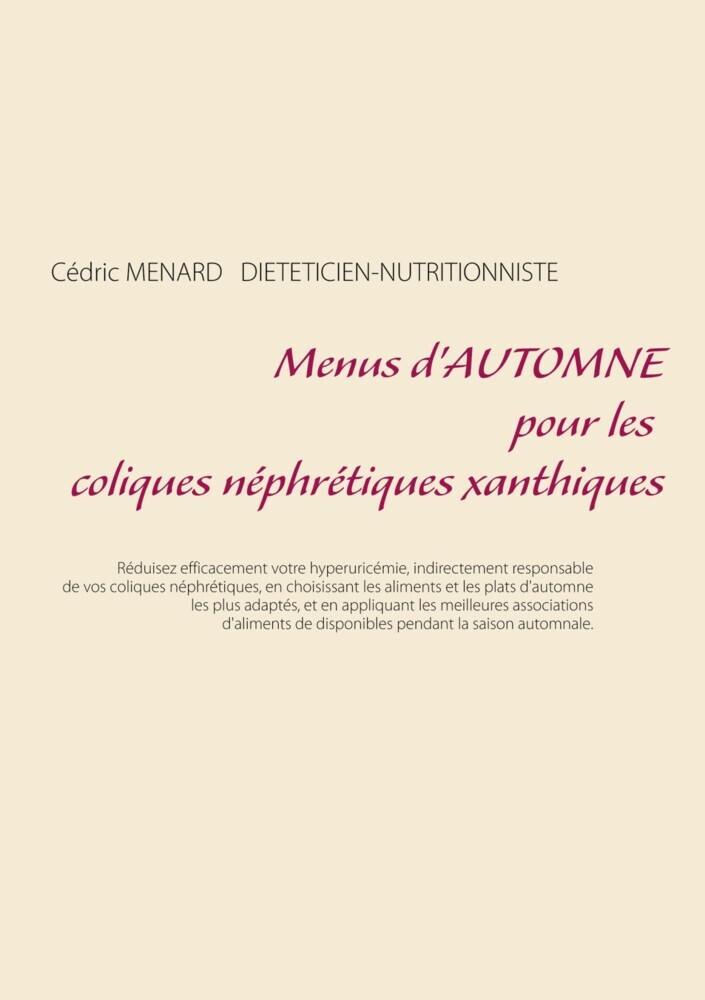 Menus d'automne pour les coliques néphrétiques xanthiques main product photo