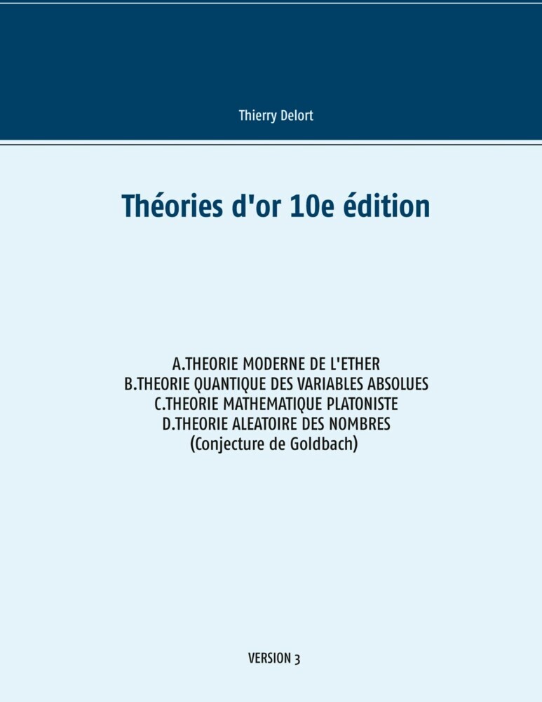 Théories d'or 10e édition main product photo