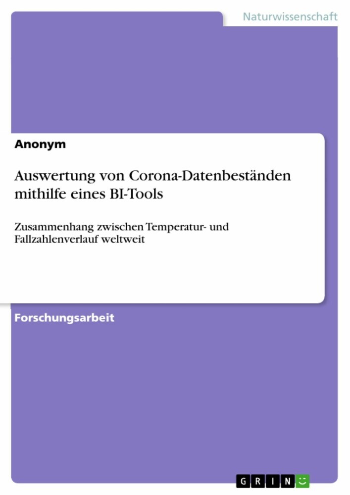 Auswertung von Corona-Datenbeständen mithilfe eines BI-Tools main product photo