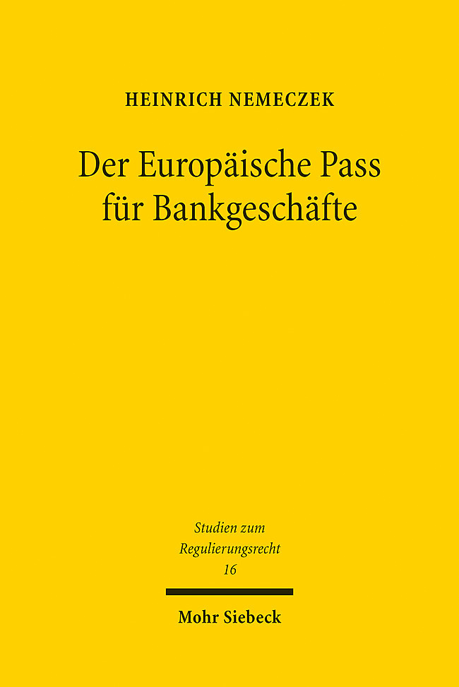 Der Europäische Pass für Bankgeschäfte main product photo