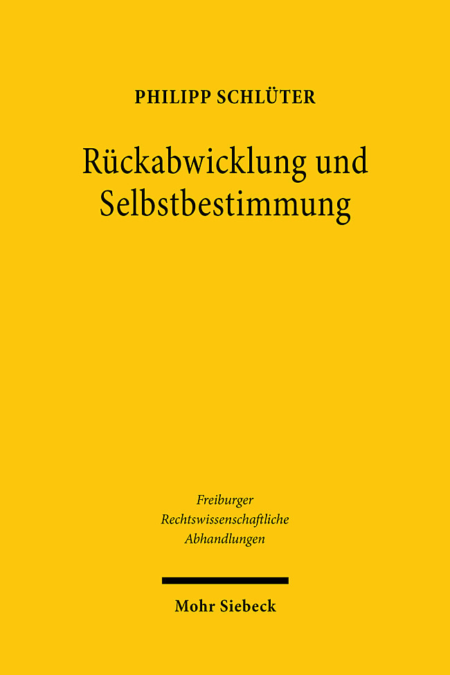 Rückabwicklung und Selbstbestimmung main product photo