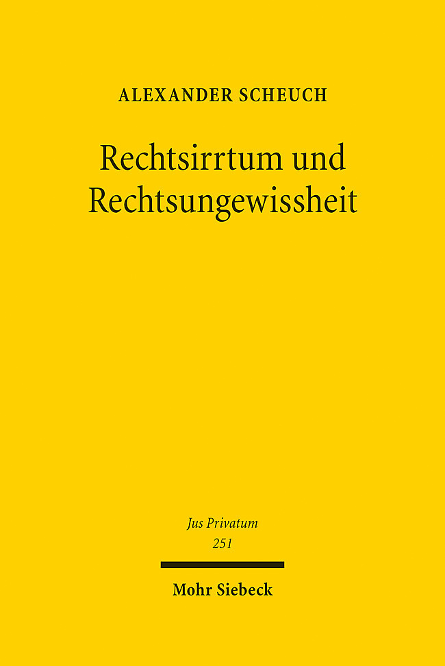 Rechtsirrtum und Rechtsungewissheit main product photo