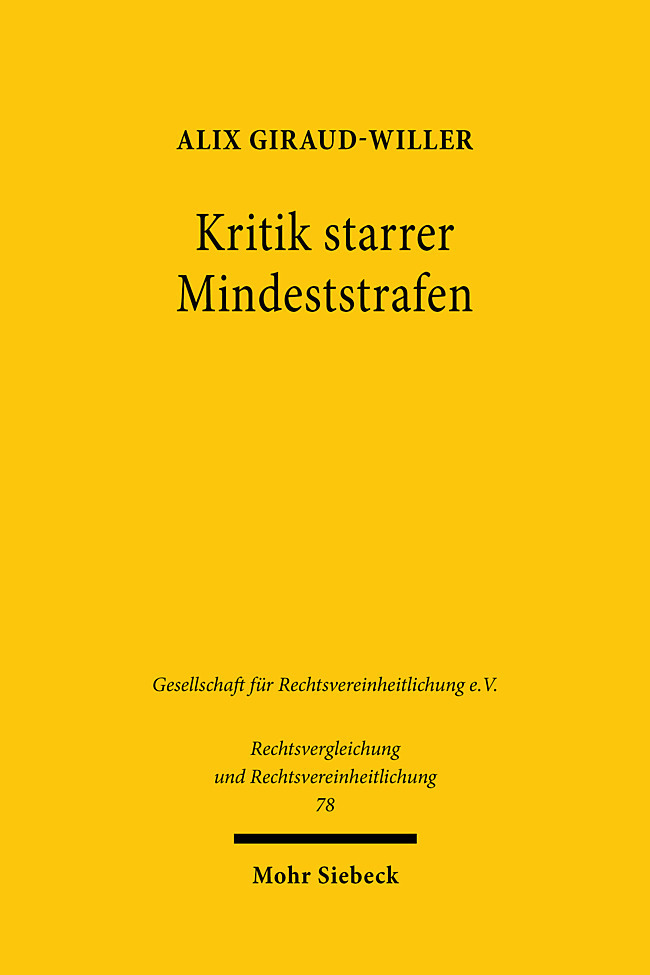 Kritik starrer Mindeststrafen main product photo