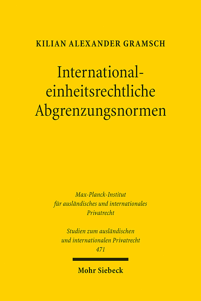 International-einheitsrechtliche Abgrenzungsnormen main product photo