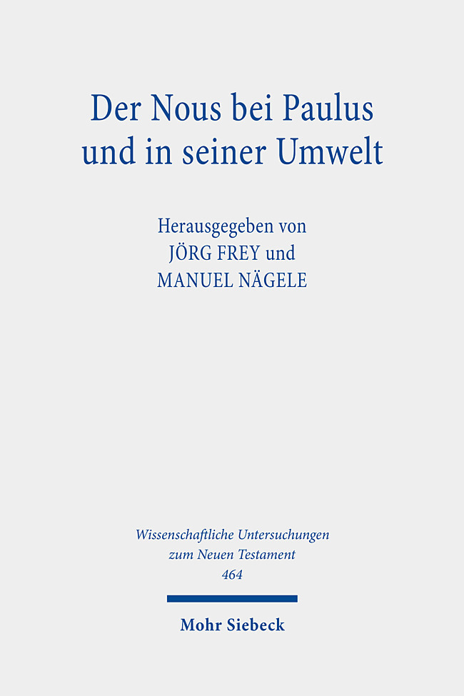 Der Nous bei Paulus und in seiner Umwelt main product photo