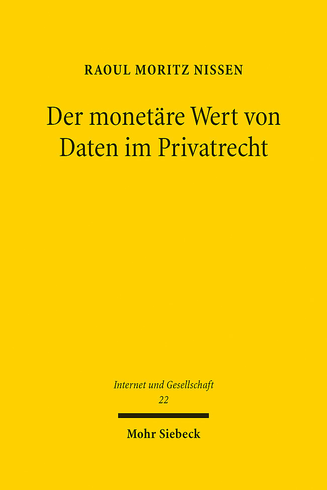 Der monetäre Wert von Daten im Privatrecht main product photo