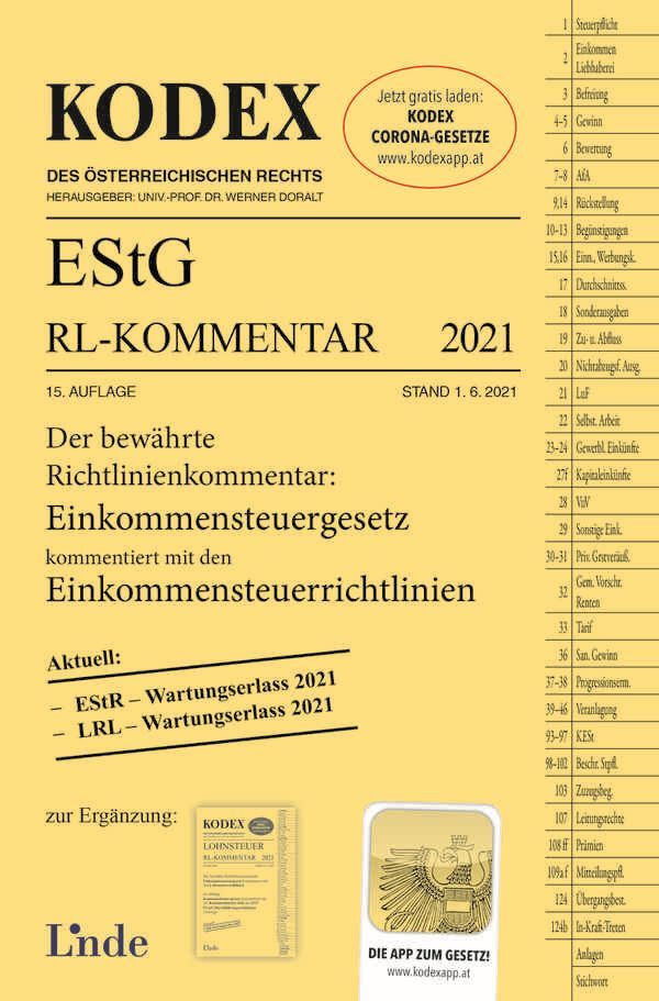 KODEX EStG Richtlinien-Kommentar 2021 main product photo