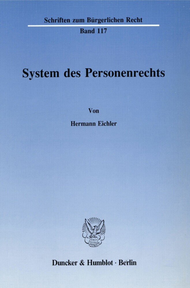 System des Personenrechts. main product photo