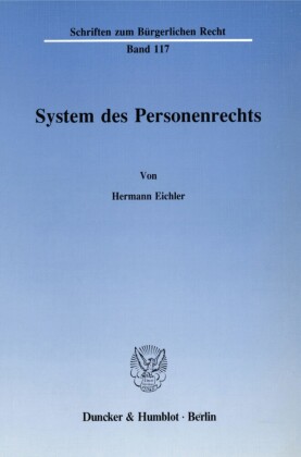 System des Personenrechts.