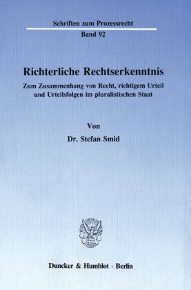 Richterliche Rechtserkenntnis.
