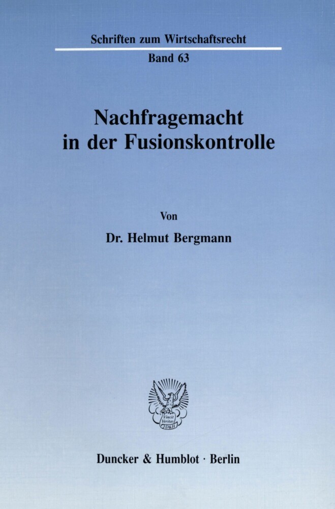 Nachfragemacht in der Fusionskontrolle. main product photo