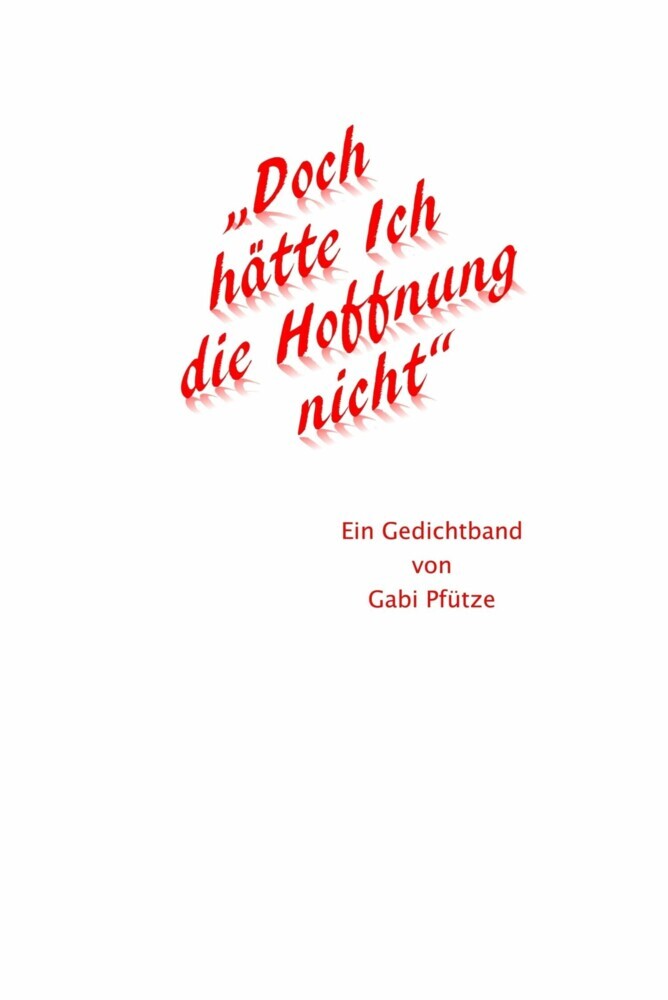 'Doch hätte Ich die Hoffnung nicht' main product photo