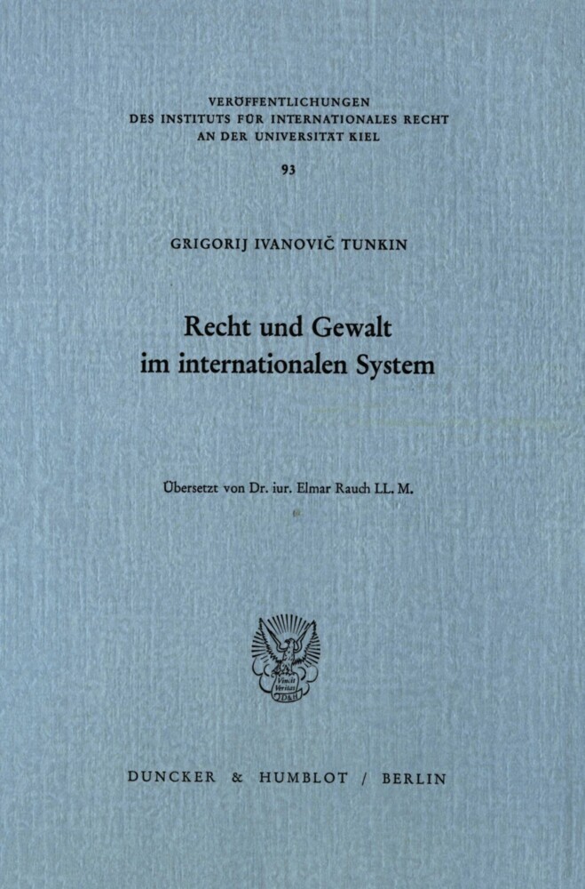 Recht und Gewalt im internationalen System. main product photo