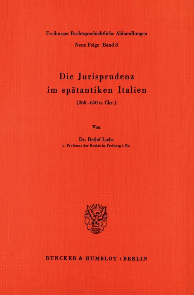 Die Jurisprudenz im spätantiken Italien main product photo