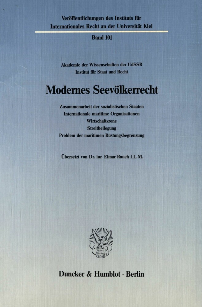 Modernes Seevölkerrecht. main product photo