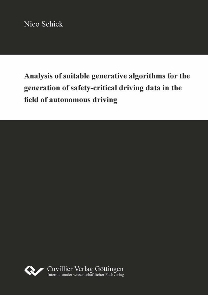 Analysis of suitable generative algorithms for the generation of safety-critical driving data in the field of autonomous driving main product photo