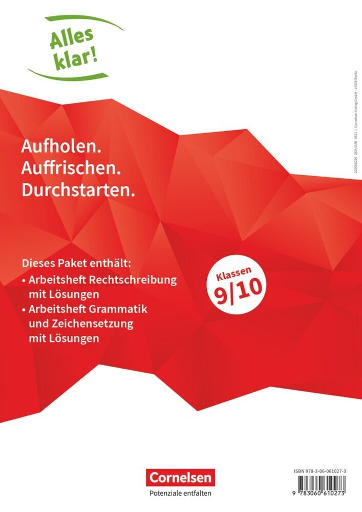 Alles klar! - Deutsch - Sekundarstufe I - 9./10. Schuljahr main product photo