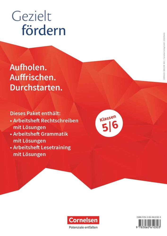 Gezielt fördern - Lern- und Übungshefte Deutsch - 5./6. Schuljahr main product photo