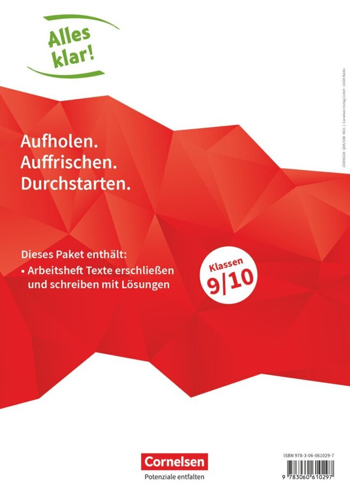 Alles klar! - Deutsch - Sekundarstufe I - 9./10. Schuljahr main product photo