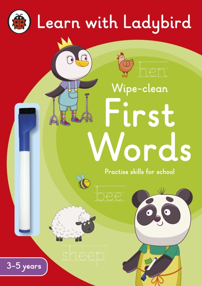 First Words: A Learn with Ladybird Wipe-Clean Activity Book 3-5 years main product photo