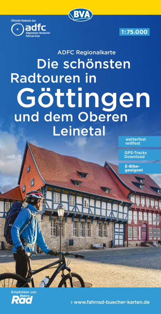 ADFC-Regionalkarte Die schönsten Radtouren in Göttingen und dem Oberen Leinetal main product photo