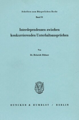 Interdependenzen zwischen konkurrierenden Unterhaltsansprüchen.